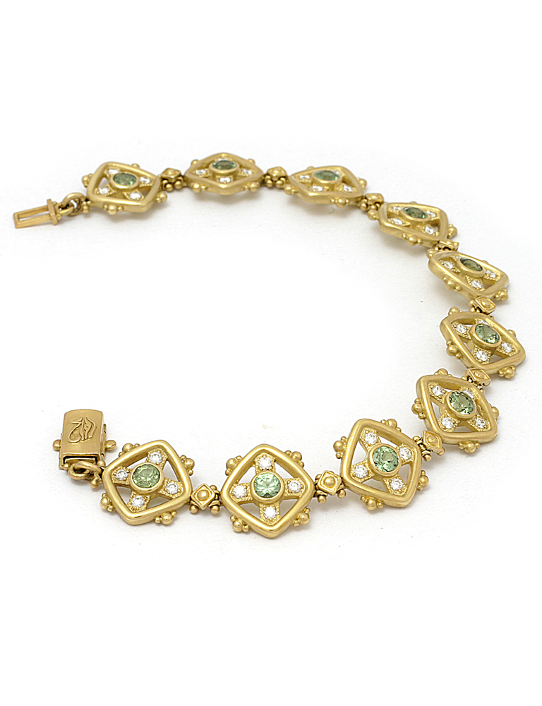 Circe Bracelet with Demantoid Garnet