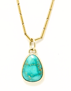 Pear Shaped Kingman Turquoise Pendant