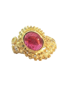 Tourmaline Octopus Ring