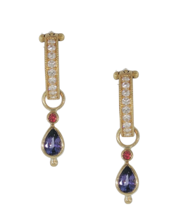 Tanzanite Pear Drops with Garnets